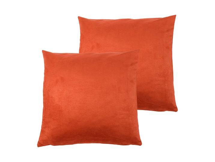 Kissenbezug Alcatraz 2er-Set Orange/Orange 40 x 40cm Kunstfaser