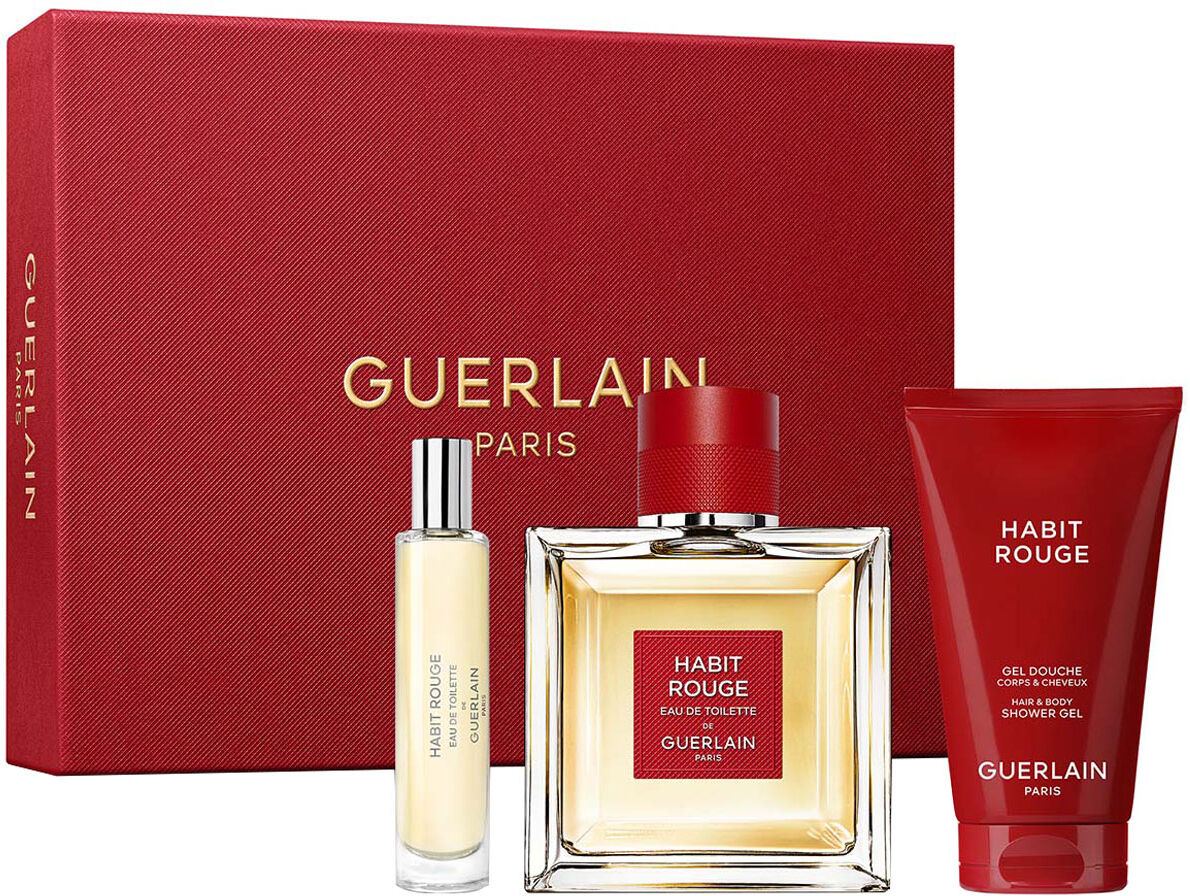 GUERLAIN Habit Rouge 100ml Eau De Toilette Gift Set