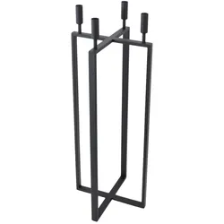LOFT42 Bodenkerzenständer Birk 4 Kerzen - Schwarzes Metall