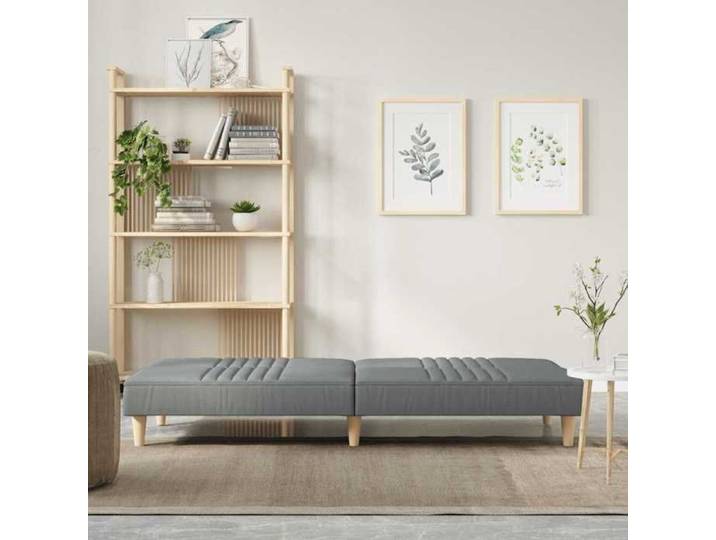 Promo 2026 Canapé-lit - SARAZYJ - meuble de salon - 2 PERSONNES - à gris clair tissu - S2062406