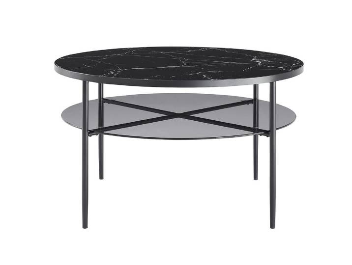 Salesfever Couchtisch Ø84 Metall/Glas
