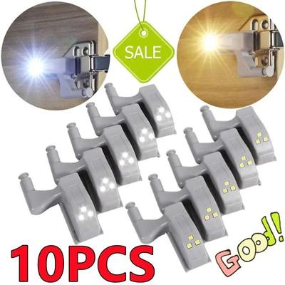 Uplifted Finds LED Inner Hinge Lamp Cabinet Under Door Sensor Light warm White 10 Pcs