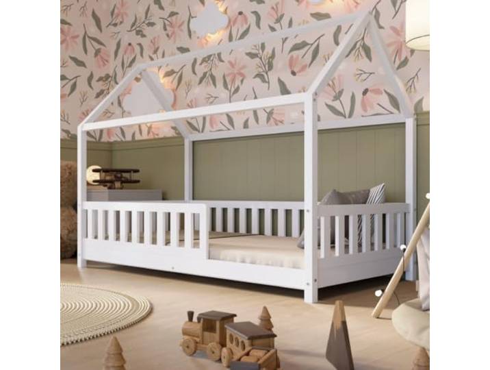 Crazy Pine Montessori Hausbett Crazy Blanco 90x200 cm - Kinderbett in Weiß
