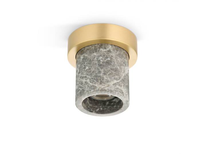 Downlight Miss Marble, gris/laiton - DESIGN BY US - Salle de bains - Marbre - À ampoule unique