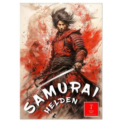 Samurai Helden (Wandkalender 2026 DIN A2 hoch), CALVENDO Monatskalender