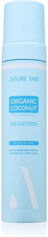 Azure Tan Organic Cocunat mousse auto-bronzante teinte Medium To Dark 200 ml