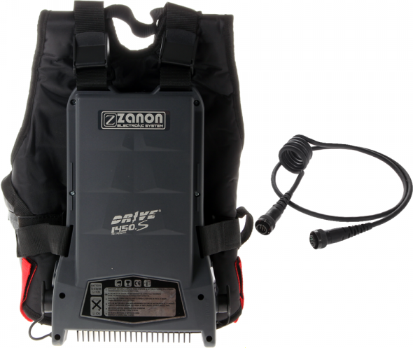 Lithium-Akku Zanon Drive 1450.S. 12.7Ah/50,4V - Mit Schultergurten und Anschluss Akku-Werkzeug