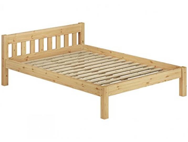 Erst-Holz®Französisches Bett mit Sprossen 140 x 200 mit Rost