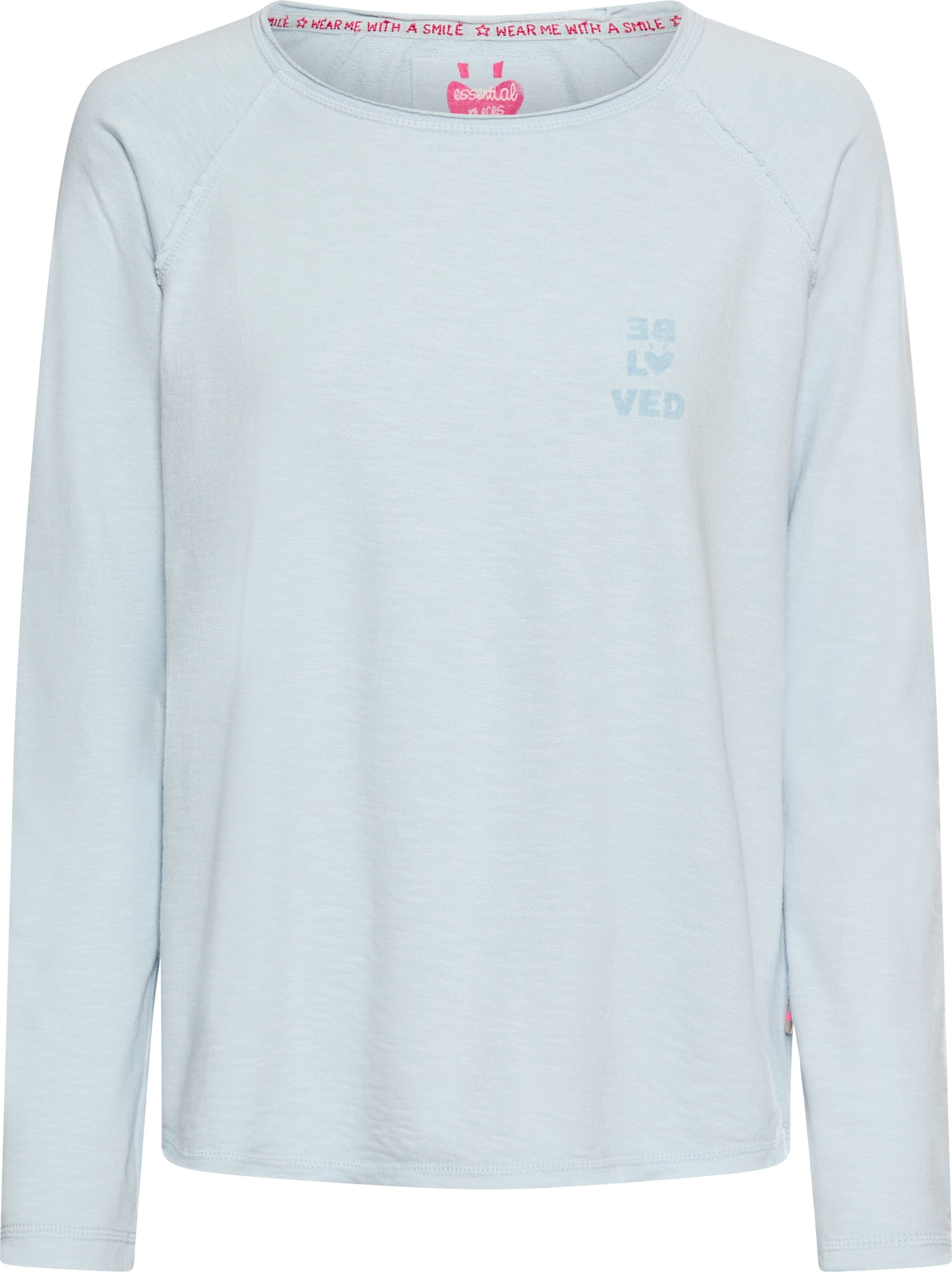 Langarmshirt LIEBLINGSSTÜCK "Cathrina", Damen, Gr. 3XL, blau (skyway), Jersey, Obermaterial: 100% Baumwolle, clean, unifarben, normal, Rundhals, Raglanärmel Rollsaum, Shirts Langarmshirt, aus reiner Baumwolle skyway 3XL