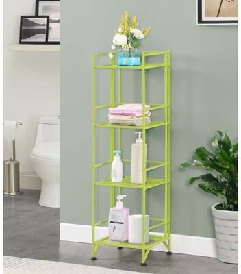 Convenience Concepts Xtra Storage 4 Tier Folding Metal Shelf