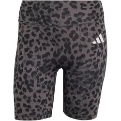 adidas Optimé Essentials Workout Leopard kurze Leggings Damen KS6226 - grey four/grey six/black XS