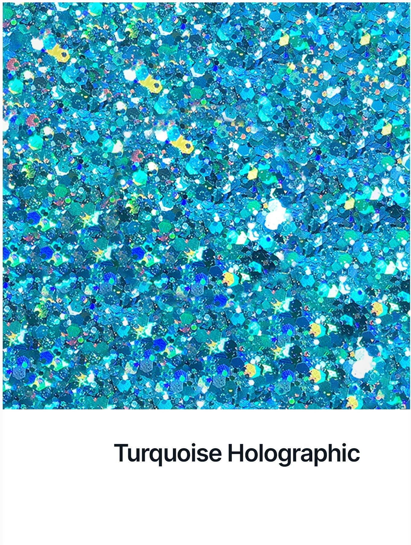 Hemway Mixed Epoxy Resin Glitter 100g / 3.5oz   Turquoise Holographic Mix   Polyurethane - Turquoise Holographic Mix - 100g