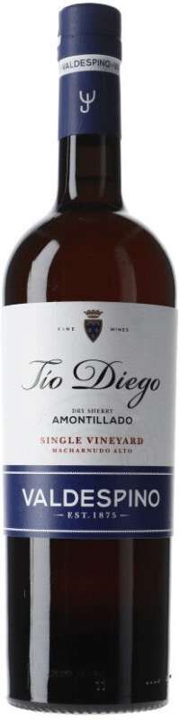 Grupo Estévez Valdespino Amontillado Tío Diego - Vino Amontillado de España con Graduación de 18,00