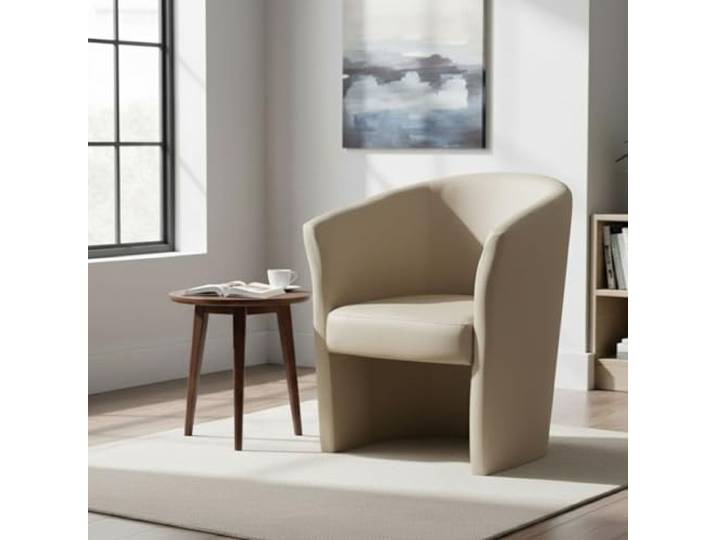 Dmora Sessel Abrera Beige, Armlehnen, Tragkraft 90 kg