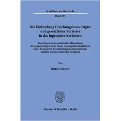 Güntner:Die Einbindung Erziehungsberech, Fachbücher von Dilara Güntner
