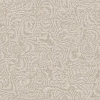 Chesapeake Harrison Pewter Swirling Geometric Wallpaper