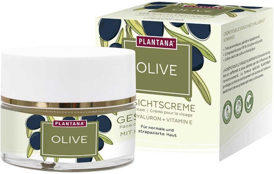 PLANTANA Olive Gesichtscreme mit Hyaluron + Vitamin E 50ml