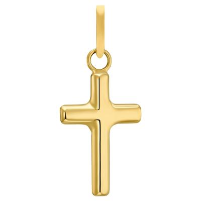 Kreuzanhänger AMOR "9038459", gold (gelbgoldfarben), Schmuckanhänger, Damen, Gelbgold 585, 0,34 g