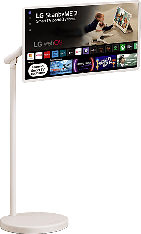 TV LED 27" - LG StanbyMe 27LX6TDGA, QHD, Procesador Inteligente α8 con IA, Smart TV, Beige