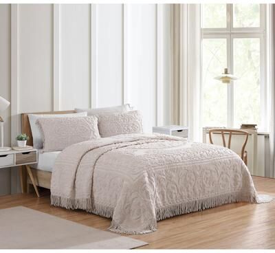 Collections Etc Medallion Chenille Bedspread.