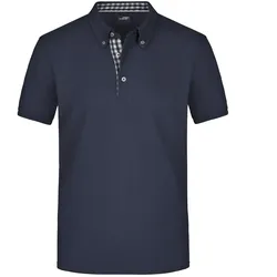 Polo-Shirt Plain "JN964" - XL - navy/navy-white