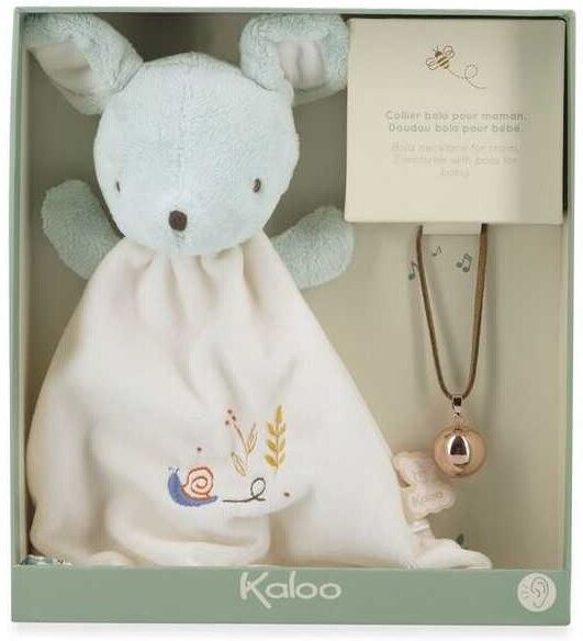 Coffret bola et doudou Souris vert 23 cm Petites Chansons - Kaloo