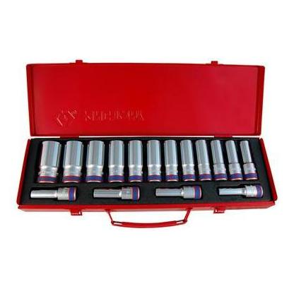 King Tony 15pc 1/2 DEEP SOCKET SET METRIC 12pt CH (24220784)