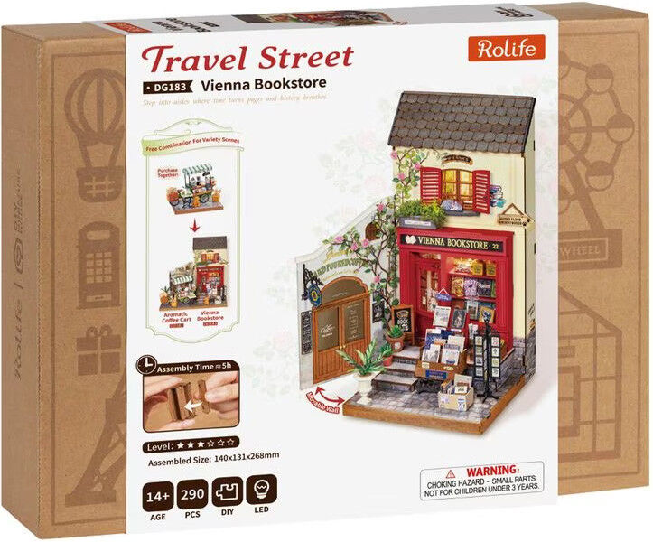 Puzzle 3D en bois -Vienna Bookstore - Rolife