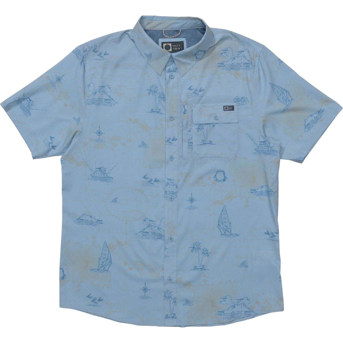 Salty Crew Flagship UV Button UP clear sky (CSKY) S 21035157-CSKY-S