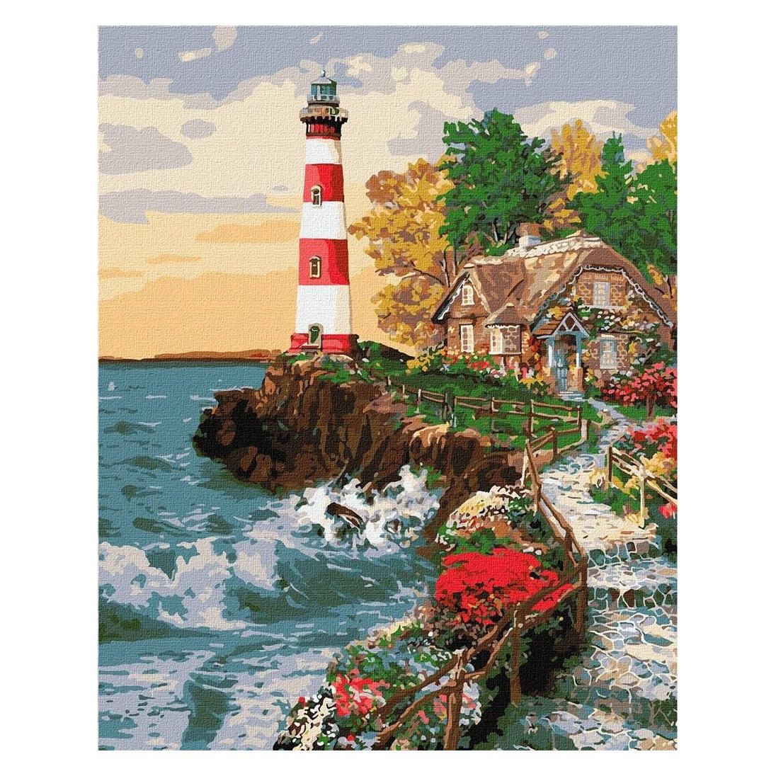 Malen nach Zahlen - Haus am Leuchtturm... 40x50cm (485596)