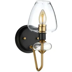 Elstead Lighting, Deckenleuchte, Armand Wandleuchte E14 Gealtertes Messing, schwarz (E14)