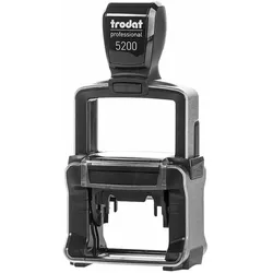 Trodat, Stempel, Textstempel, individualisierbar 5200 selbstfärbend schwarz mit Logo
