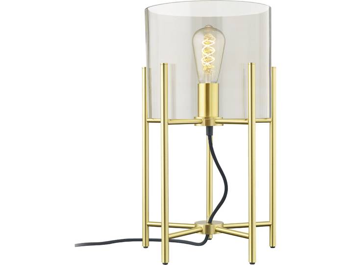 Designer-Tischlampe Bankamp Heritage E27 Messing matt H 34 cm - Farbe: gold - Material: Messing/Glas