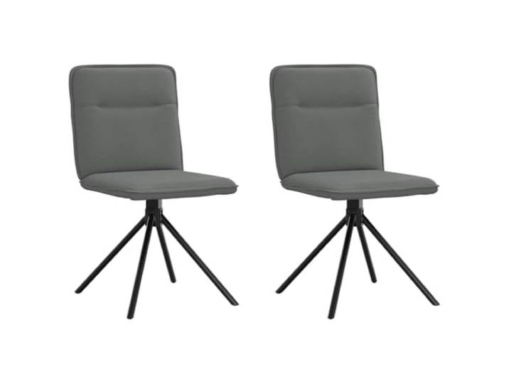 Fisinber Esszimmerstühle 2er Set Drehbar Dunkelgrau Polsterstuhl 360-Grad Drehstuhl mit Schaumstoffpolsterung für Küche und Wohnbereich, flexibel und ergonomisch gestaltet.