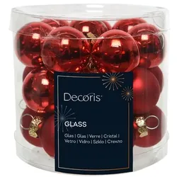 Kaemingk Weihnachtsbaumkugeln Glas Ø 2,5 cm 24 Stück rot glanz/matt