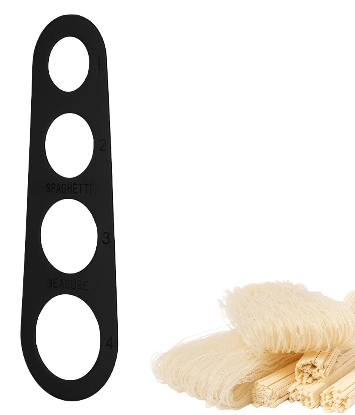 Roestvrijstalen spaghetti meetgereedschap voor portiecontrole