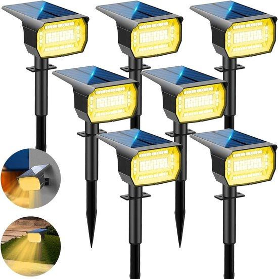 LOTMOS Solar Tuinverlichting Set - 7 Stuks LED Accentverlichting voor Terras en Tuin - Warm Wit