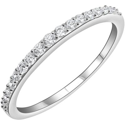 Silberring FIRETTI "Schmuck Geschenk Silber 925 Fingerring Ring Memoire" Gr. 54, silber (silberfarben, kristallweiß), Fingerringe, Damen, 54, Silber 925 (Sterlingsilber), 1,7mm, Silberring, mit Zirkonia (synth.)