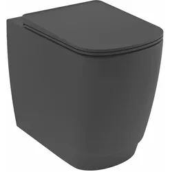 Kludi-RESA S Spiralflush-Stand-WC, 55 cm, Universalförmiger Abfluss Mattschwarz