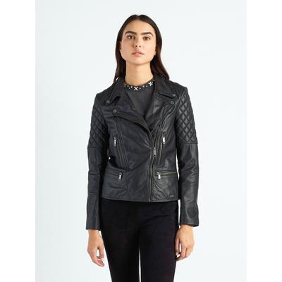 Lederjacke MAZE "Solna", Damen, Gr. XL, schwarz, Obermaterial: 100% Lammleder. Futter: 100% Polyester, Jacken