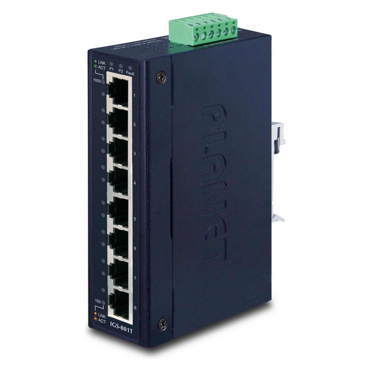 Planet 8-Port Industrial Eth.Switch (8 Ports) (IGS-801T)