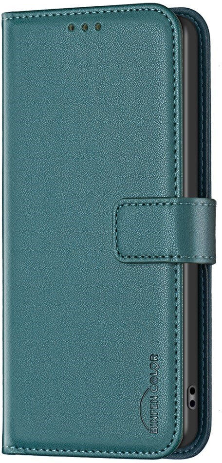 INCOVER Realme Note 60 / 60x (4G) / C63 (4G) / C61 (4G) Kunstlæder Flip Cover m. Ståfunktion & Kortholder - Grøn
