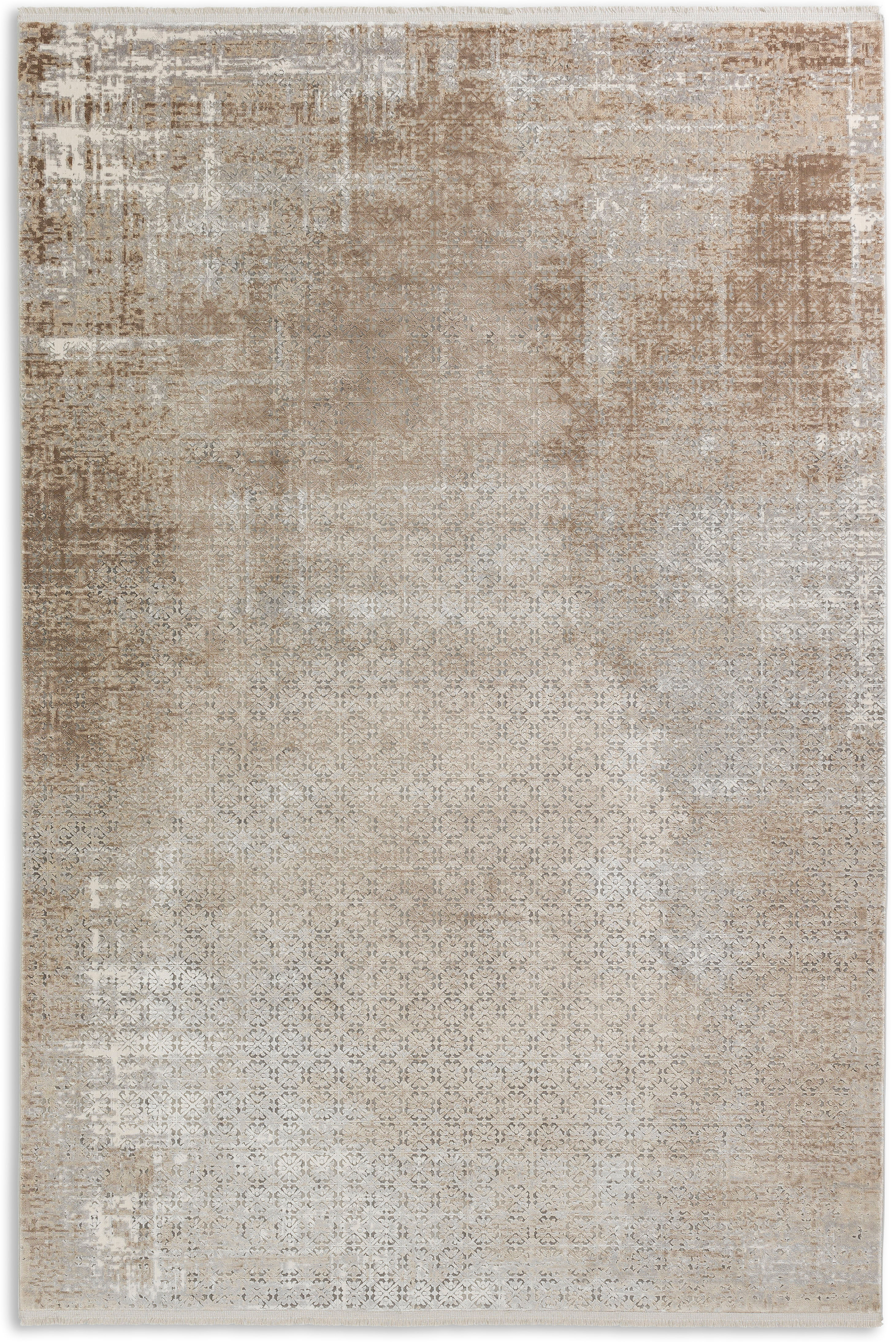 Teppich "Vision 211", beige, B:133cm H:7mm L:190cm, Kunstfaser, Viskose, SCHÖNER WOHNEN-KOLLEKTION, Teppiche, Teppich, Viskoseteppich mit Glanz, Wohnzimmer beige B : 133cm 1 Stk., 7mm, L: 190cm