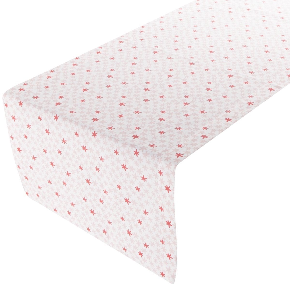 Linen & More Pretty Star tafelloper rood 50 x 140 cm