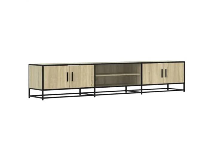 Helloshop26 TV-Möbel aus Holz mit großem Stauraum, 210 x 35 x 41 cm, Industriestil, Eiche Sonoma 02_0055614