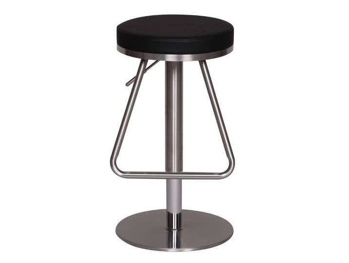 KADIMA DESIGN Barhocker Barhocker WL1.291 Schwarz Edelstahl höhenverstellbare Sitzfläche 54 - (Gepolstert, Thekenhocker 360° Drehbar, Tresenstuhl Modern), 79cm, Design Barstuhl mit Rückenlehne, Bistrohocker Barsitz