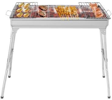 No 27.5''W× 27.9''H Portable Stainless Steel Grill