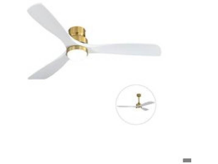 Ventilateur plafond silencieux 52 pouces éclairage LED dimmable à 3 températures de couleur moteur DC silencieux performant
