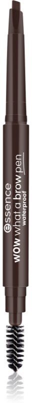 essence WOW What a Brow eyebrow pencil with brush shade 04 Black-Brown 0,2 g