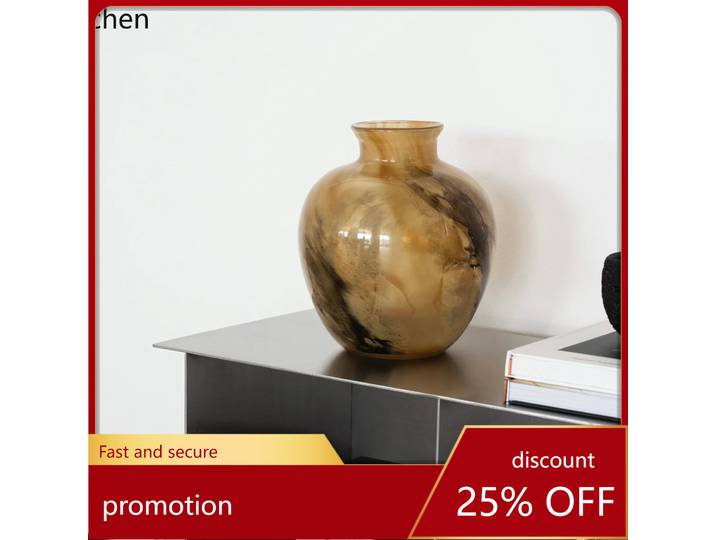 Vase Zml - série planètes à texture nuageuse, vase en verre style aquarelle - décoration intérieure style chinois
